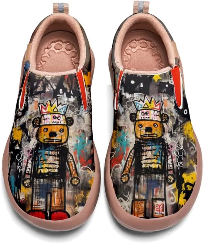 Onehorse Women's Painted Travel Shoes Comfortable Slip-Ons Casual Loafers Graffiti Fashion Sneaker