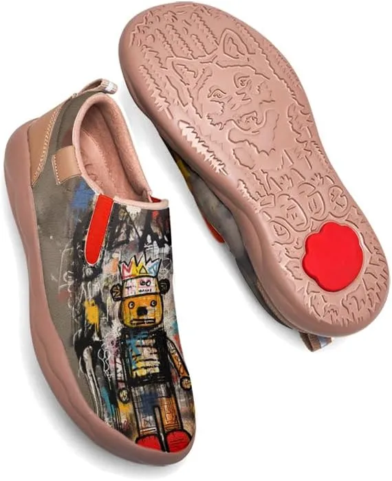 Onehorse Women's Painted Travel Shoes Comfortable Slip-Ons Casual Loafers Graffiti Fashion Sneaker