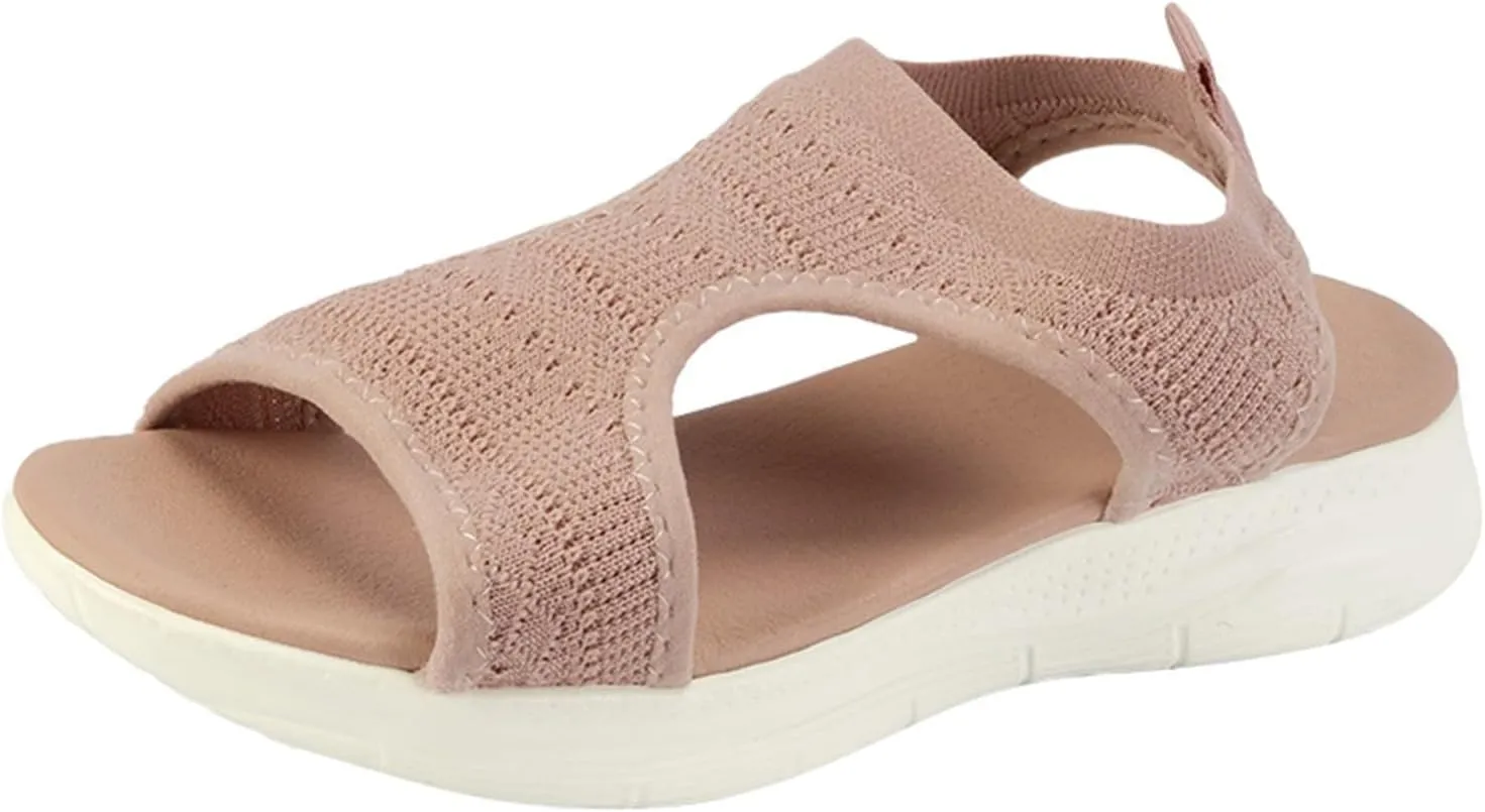 Orthopedic Sandals for Women Arch Support Sandals Women's Comfortable Plantar Fasciitis Non-Slip Sandal, Casual Open Toe Mesh Sport Shoes Walking Platform Dress Sandal