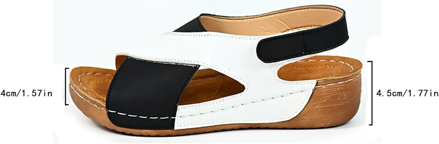 Orthopedic Wedge Sandals for Women 2025 Comfortable Cross Strappy Beach Non Slip Sandals Open Toe Soft Cushion Footbed Shoes Indoor Outdoor