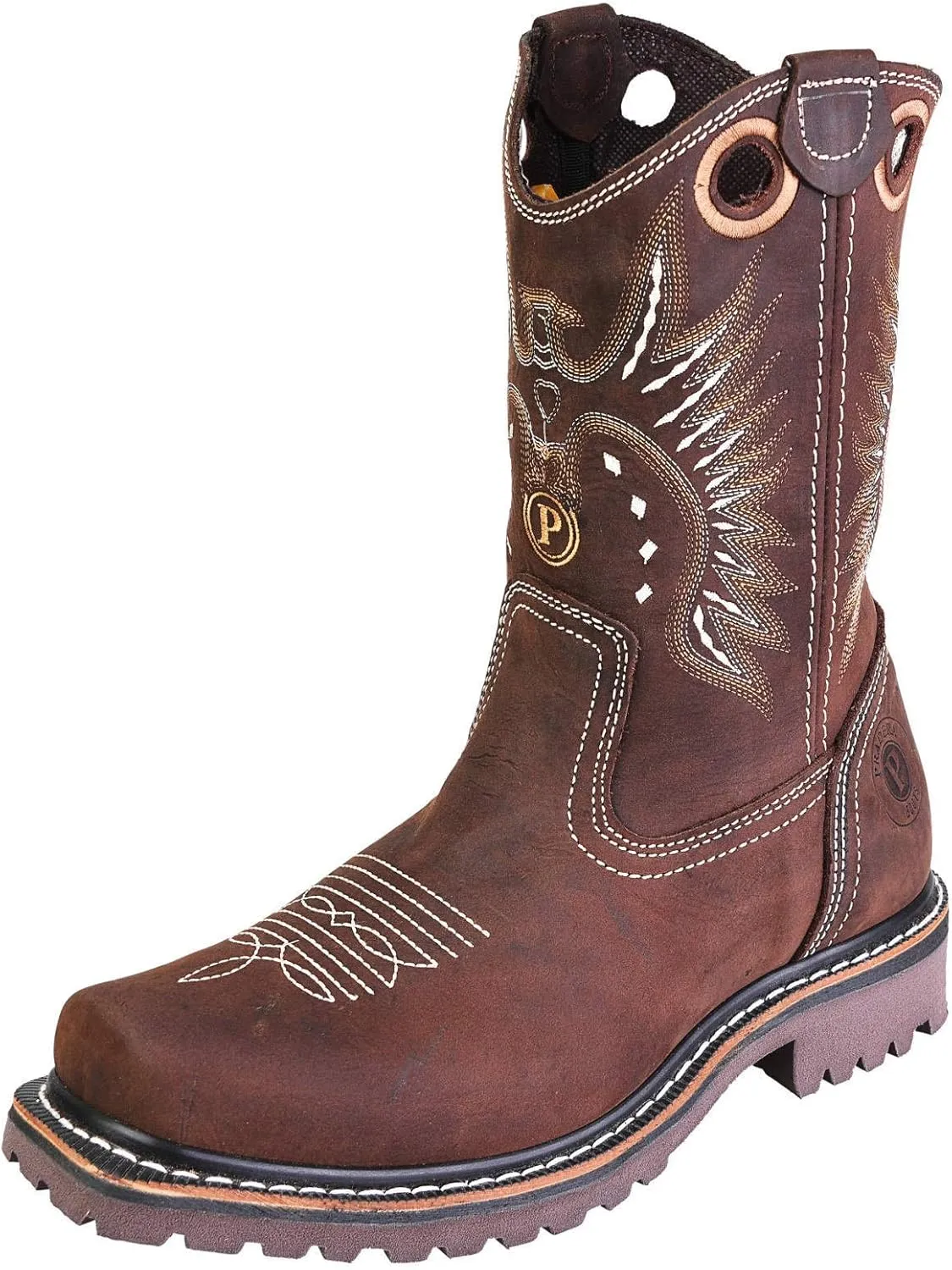 PRADERA Men's Tracker Vintage Safety Toe Work Boots