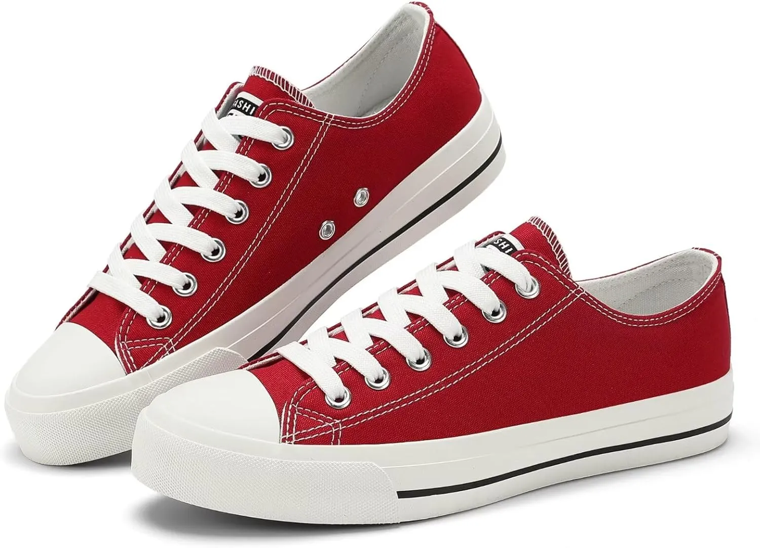 Rorbte Womens Canvas Sneakers for Women Classic Low Top Lace Up Canvas Shoes Womens Fashion Tennis Canvas Shoes Casual Comfortable for Walking