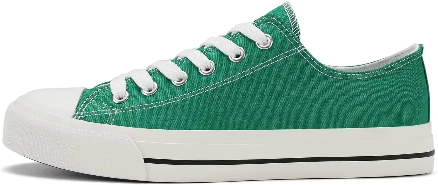 Rorbte Womens Canvas Sneakers for Women Classic Low Top Lace Up Canvas Shoes Womens Fashion Tennis Canvas Shoes Casual Comfortable for Walking