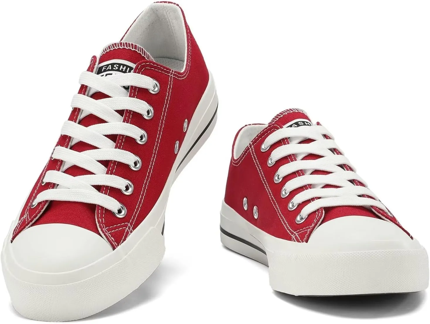 Rorbte Womens Canvas Sneakers for Women Classic Low Top Lace Up Canvas Shoes Womens Fashion Tennis Canvas Shoes Casual Comfortable for Walking
