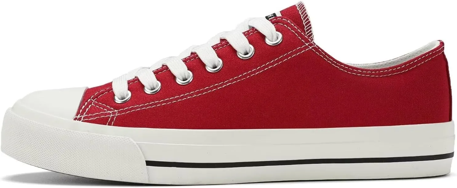 Rorbte Womens Canvas Sneakers for Women Classic Low Top Lace Up Canvas Shoes Womens Fashion Tennis Canvas Shoes Casual Comfortable for Walking