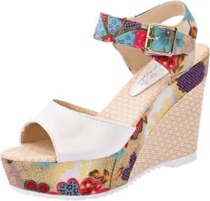 Sandals for Women Platform Ankle Strap Peep Toe Wedge Sandals Concise Casual Summer Womens Shoes High Heels