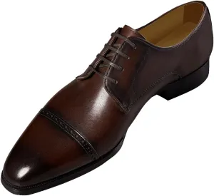 Santimon Mens Black Dress Shoes Oxfords Leather Captoe Derby Fashion Formal Dress Casual Shoes for Men