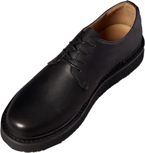 Santimon Men's Oxfords Black Formal Dress Leather Derby Shoes Fashion Casual Business Shoes for Men
