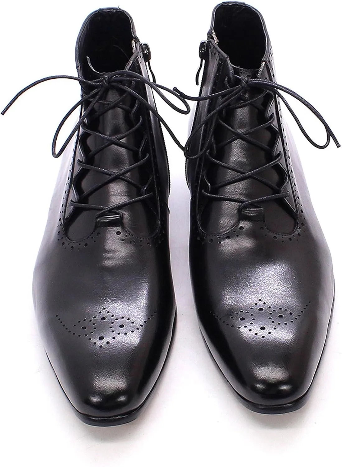 Santimon Men's Oxfords Boots Formal Dress Ankle Boots Genunie Leather Wingtips Brogues Chelsea Boots Men's Fashion Prom Wedding Business Causal Tuxedo Western Boots