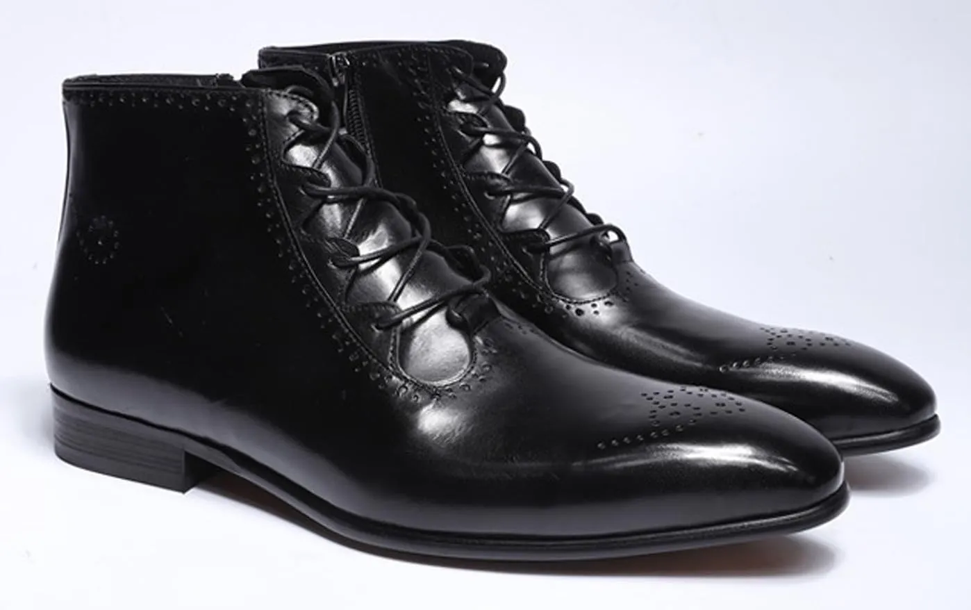 Santimon Men's Oxfords Boots Formal Dress Ankle Boots Genunie Leather Wingtips Brogues Chelsea Boots Men's Fashion Prom Wedding Business Causal Tuxedo Western Boots