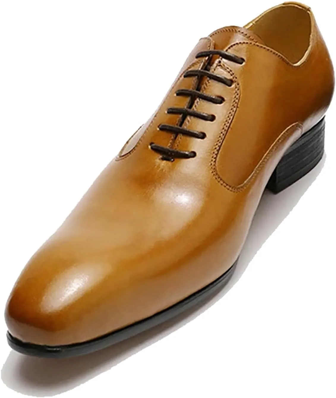 Santimon Mens Oxfords Formal Dress Suit Shoes Genunie Leather Plain Toe Modern Prom Derby Men's Prom Wedding Business Causal Fashion Comfortable Tuxedo Shoes for Men