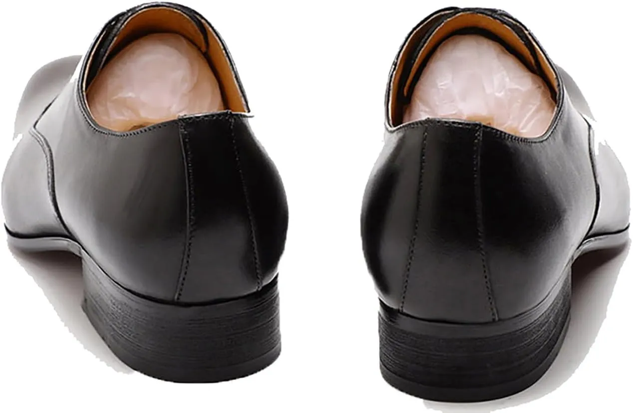 Santimon Mens Oxfords Formal Dress Suit Shoes Genunie Leather Plain Toe Modern Prom Derby Men's Prom Wedding Business Causal Fashion Comfortable Tuxedo Shoes for Men