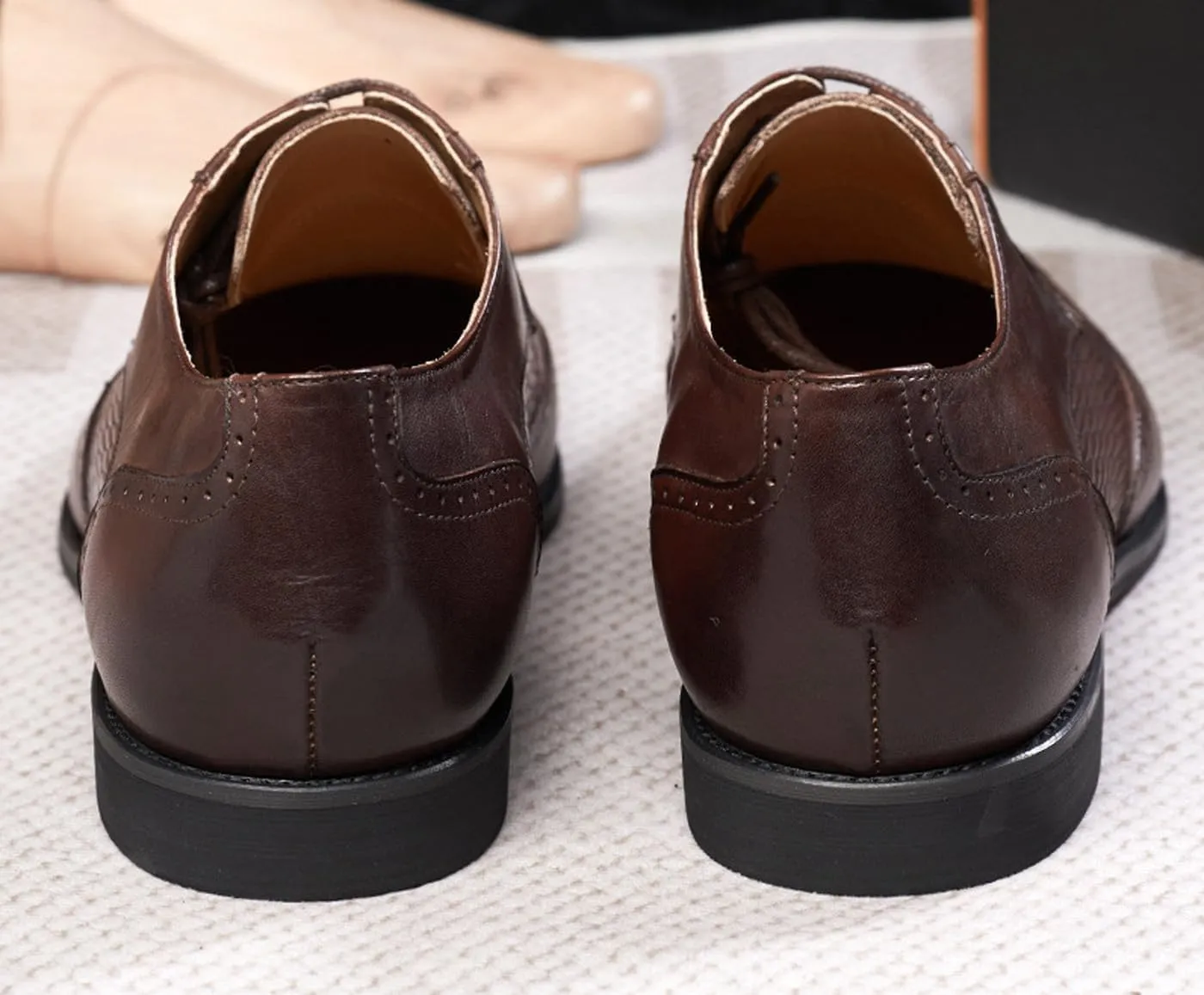 Santimon Mens Oxfords Shoes Formal Dress Derby Genunie Leather Wingtip Toe Modern Suit Shoes Men's Fashion Prom Wedding Business Causal Comfortable Tuxedo Shoes for Men