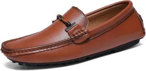 Santimon Men's Penny Loafers Moccasin Driving Shoes Slip On Flats Boat Shoes