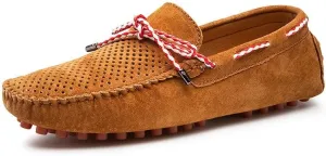 Santimon Men's Suede Loafers Moccasin Driving Shoes Slip On Flats Boat Shoes