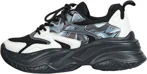 SBGMoSJ Platform Sneakers for Women Wide Size Womens Running Shoes Size 11.5 Wide Slip On Tennis Shoes Women Wide Width Bowling Shoes Women Size 9 1/2 Comfy Walking Shoes for Women Dressy