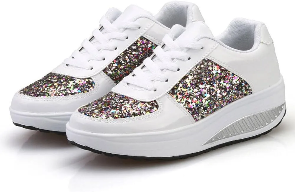 SBGMoSJ Womens Black Platform Fashion Sneakers Red and White Athletic Shoes Women's Womens Wide Width Shoes Dressy Casual Chunky Sneakers for Women Trendy Cute Comfy Fall Shoes Women