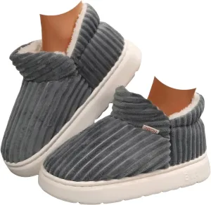 Slippers for Women Men Memory Foam Fuzzy House Slippers Bedroom Non-Slip Warm Fluffy Plush Slippers with Arch Support