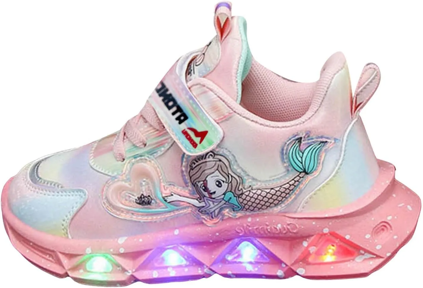 Sneakers for Girls Casual Shoes LED Light Up Sneakers Princess Shoes Baby Toddler Athletic Jogging Shoes