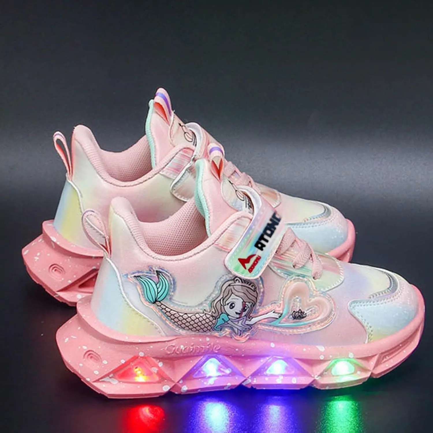Sneakers for Girls Casual Shoes LED Light Up Sneakers Princess Shoes Baby Toddler Athletic Jogging Shoes
