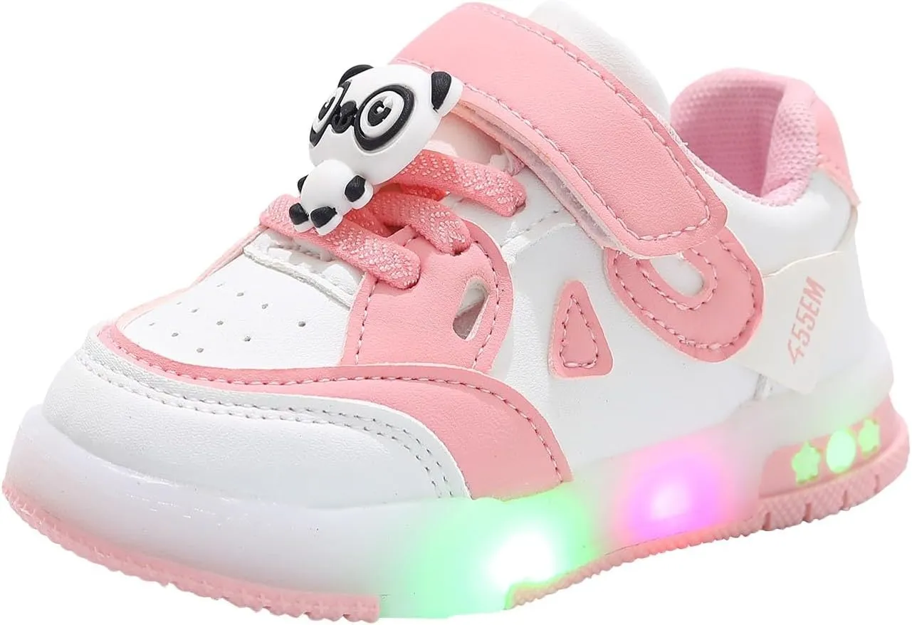 Sneakers for Girls Fashion LED Sneakers Kids Youth LED Shoes Low-Top Light Up Shoes for Girls Boys USB Charging Shoes Child