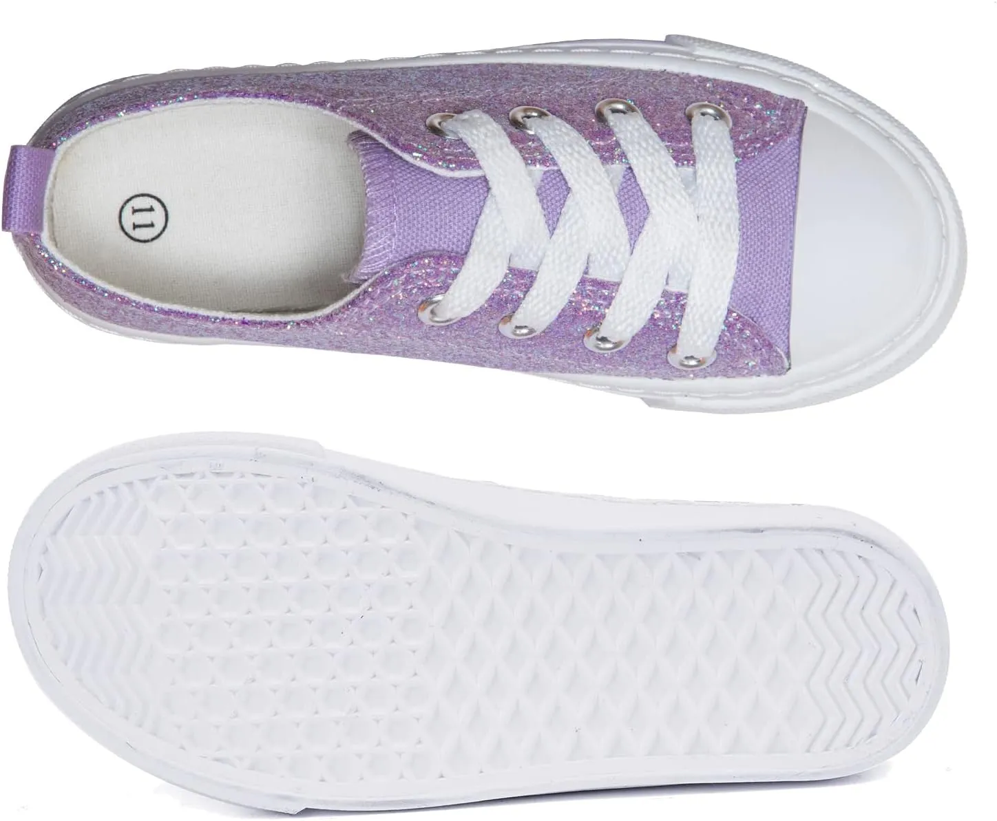 ToandonToddler Kids Sneakers Sparkle Fashion Glitter Sequins Canvas Shoes