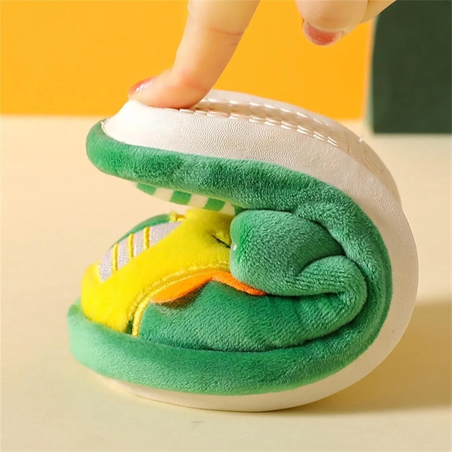 Toddler Shoes Girls Open Toe Home Slippers Cute Dinosaur House Slippers Kids Cotton Lined Winter Shoes Boys