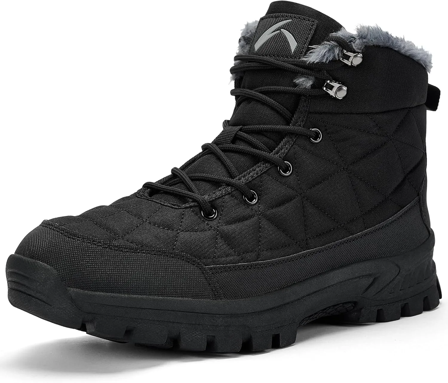 UPSOLO Men's Winter Warm Snow Work Boots