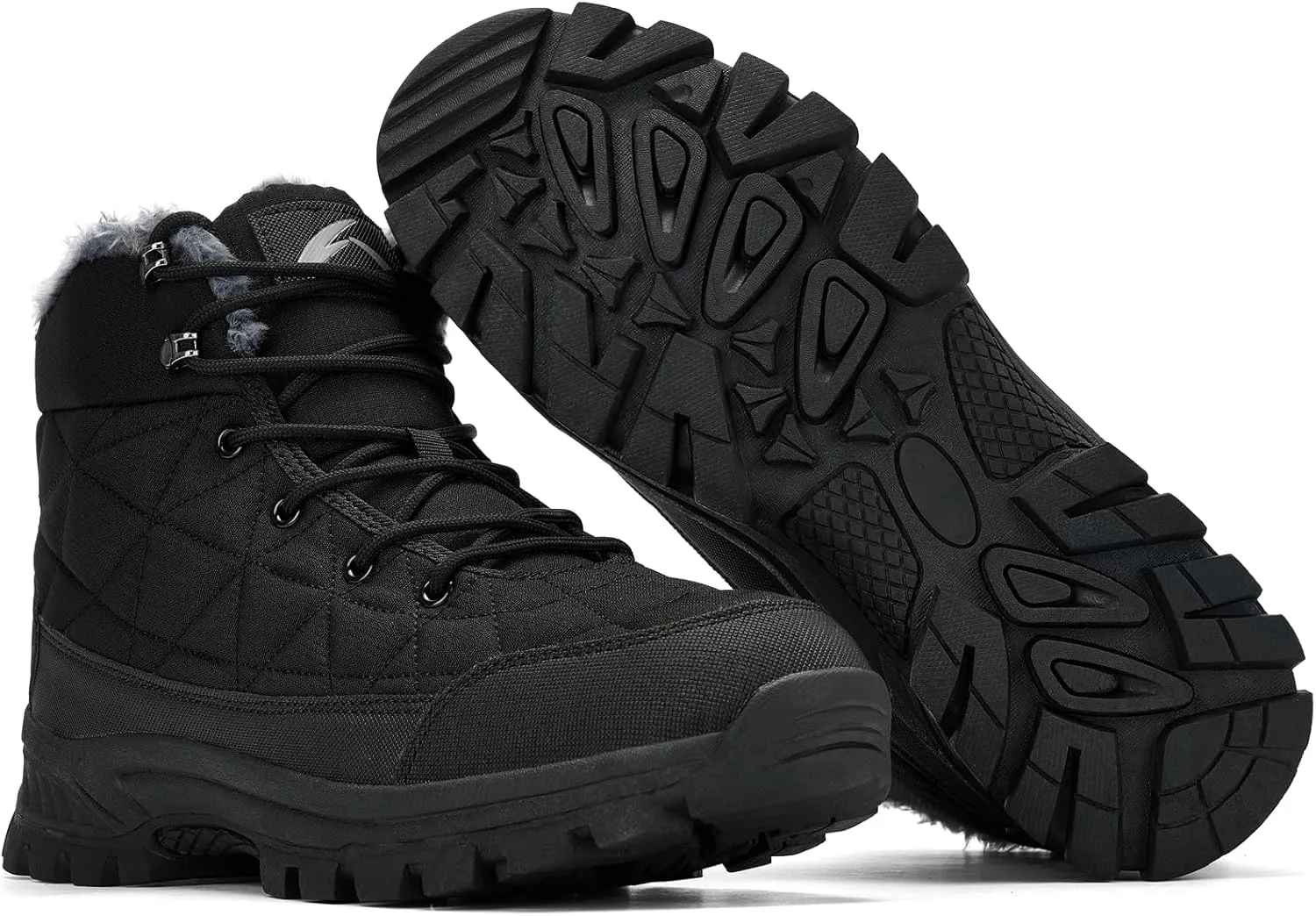 UPSOLO Men's Winter Warm Snow Work Boots