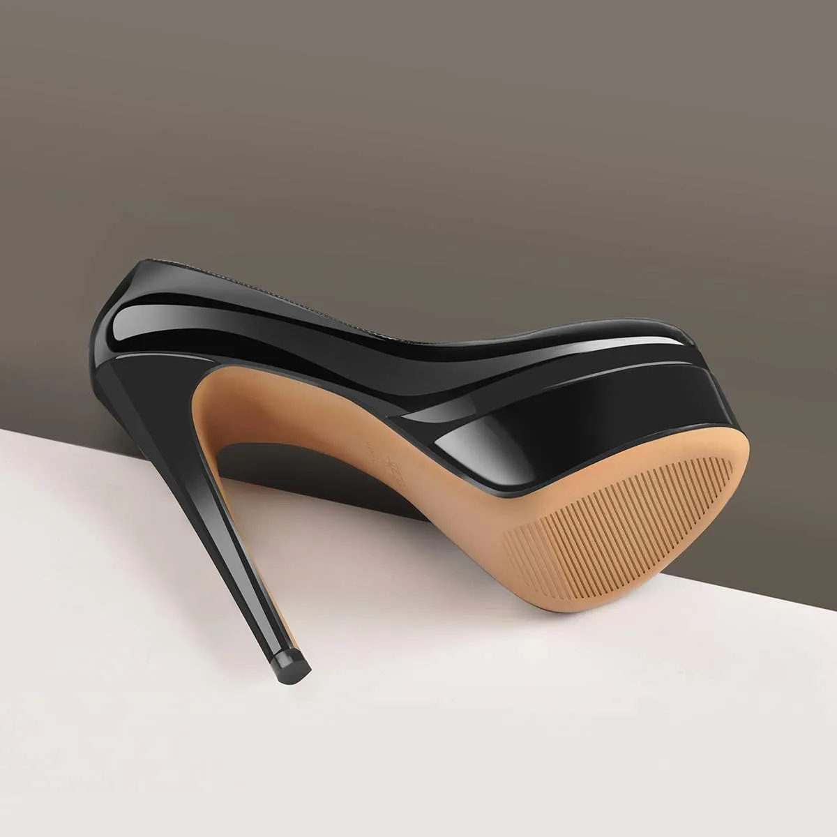 VERISSON Fashionable Slip-on High Heeled Platform Pumps Stiletto Court Shoes for Wedding Dress