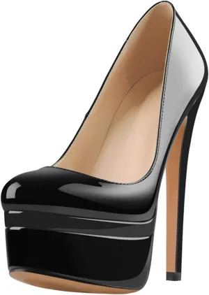 VERISSON Fashionable Slip-on High Heeled Platform Pumps Stiletto Court Shoes for Wedding Dress