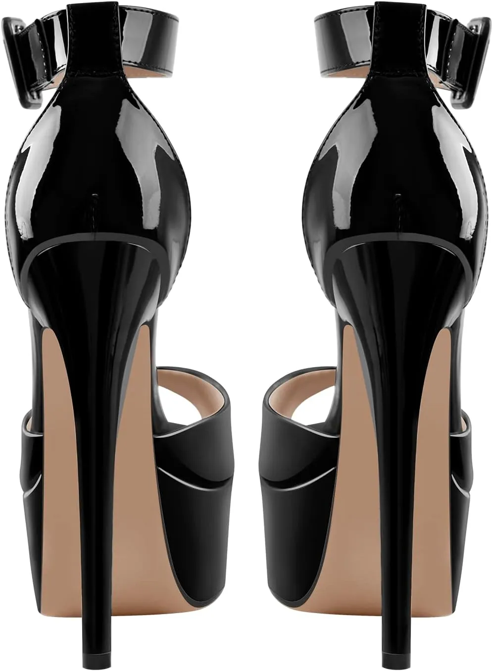 VERISSON Women's Fashion Mary Jane Stiletto Pumps Round Toe Buckle Strappy Platform Court Shoes