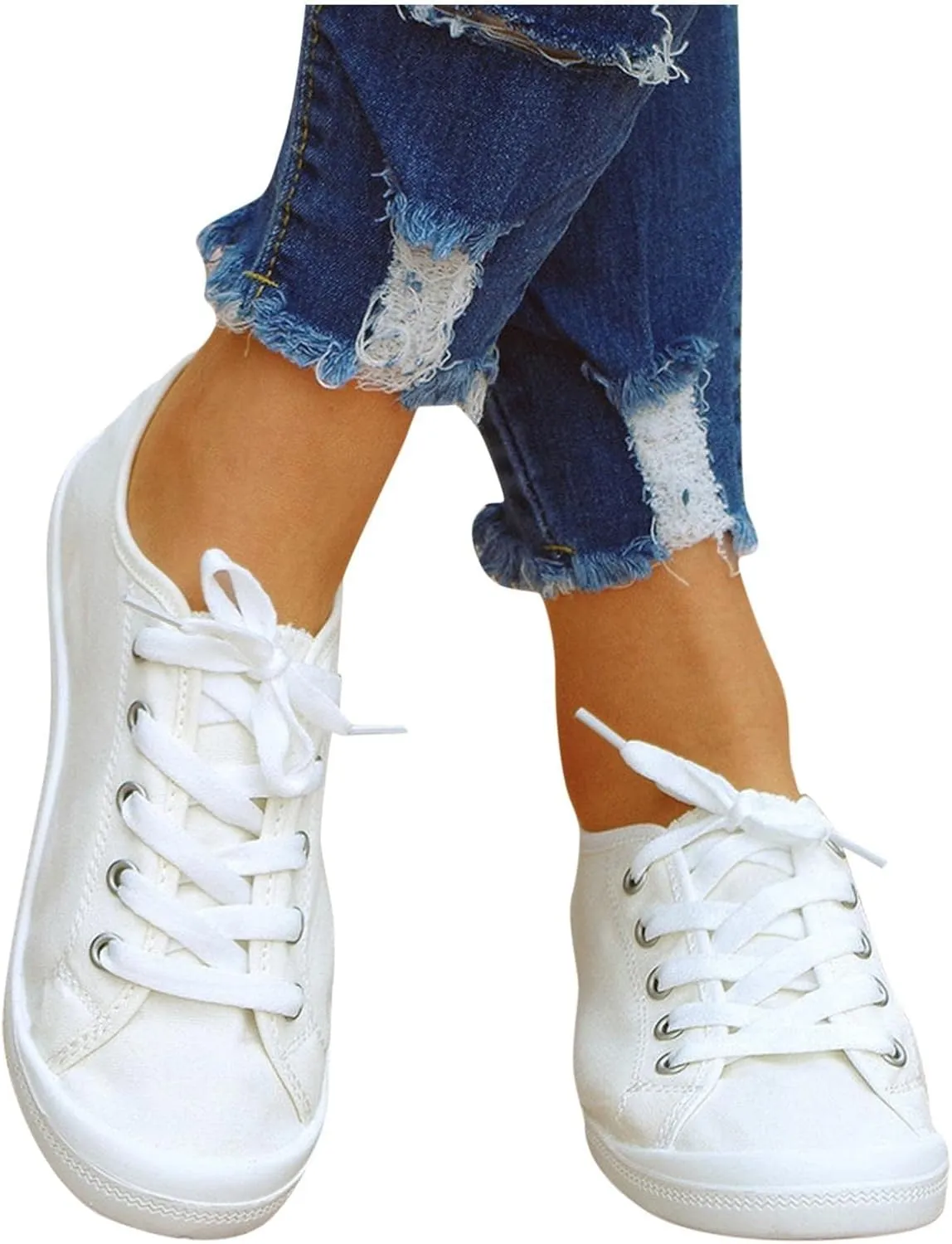 Walking Shoes Women Wide Width Canvas Shoes for Women Wide Women's Denim Canvas Shoes Fashion Casual Zipper Slip-on Loafers rikg05