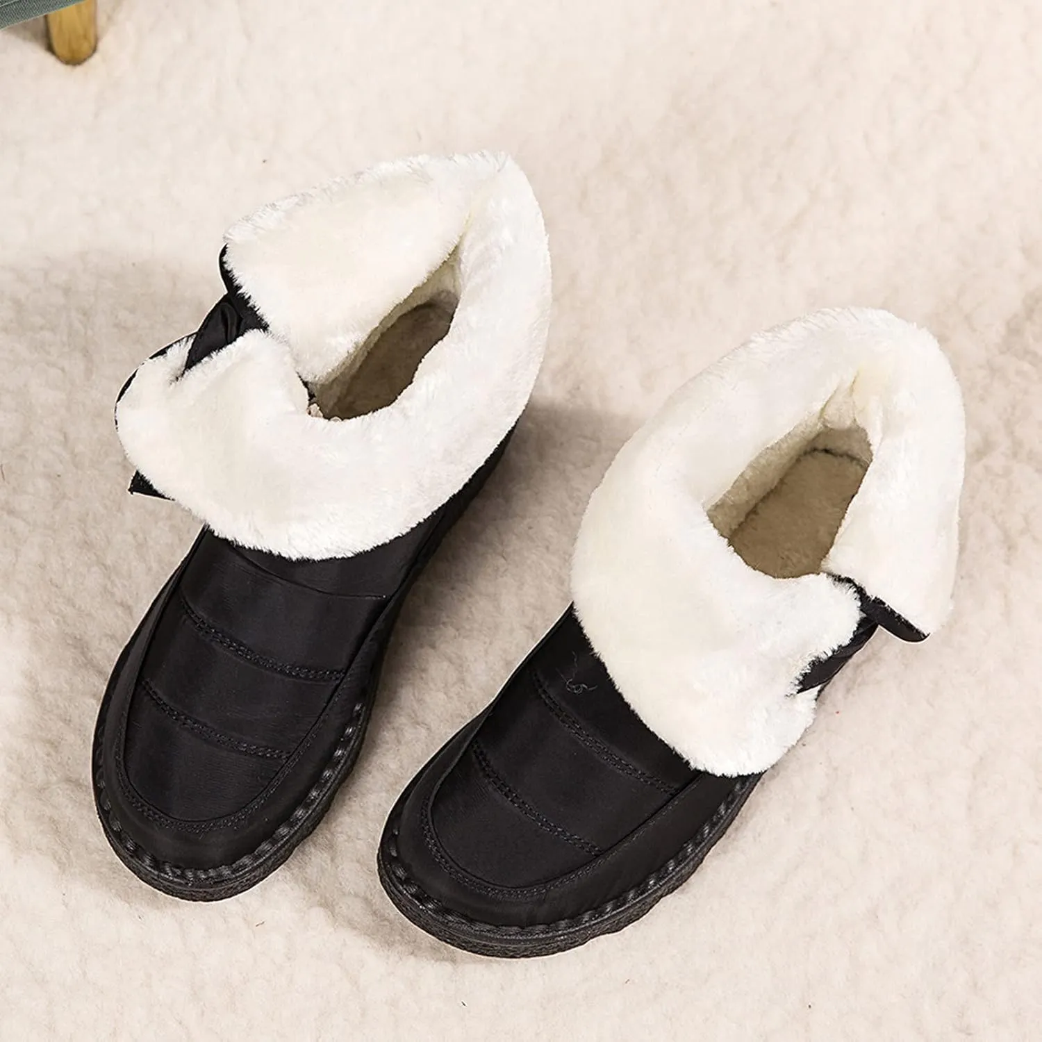 Winter Boots for Women Warm Snow Boots Waterproof Mid Calf Boots Outdoor Booties Comfortable Shoes for Women