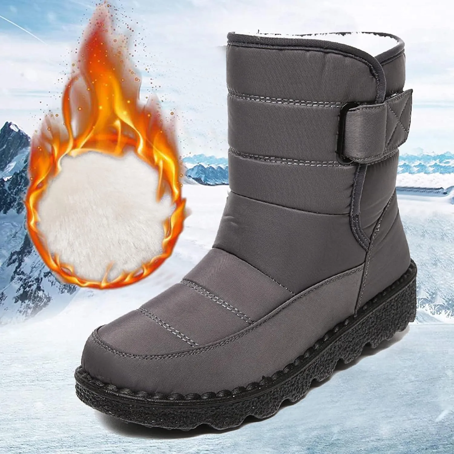 Winter Boots for Women Warm Snow Boots Waterproof Mid Calf Boots Outdoor Booties Comfortable Shoes for Women