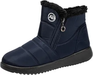 Winter Boots For Women Waterproof Waterproof Snow Boots Fur Lined Ankle Booties Warm Mid Calf Boots Outdoor Shoes