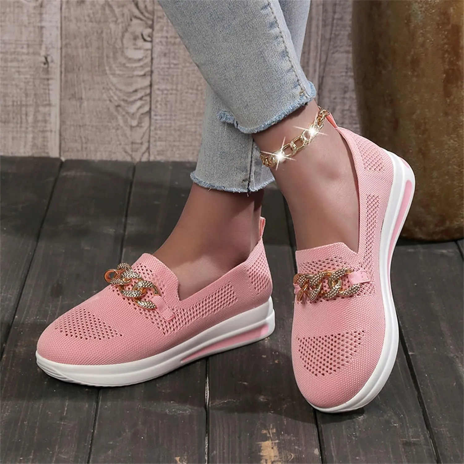 Women Comfort Trainers Indoor Outdoor Sneakers Ladies Mules Slippers Breathable Flat Heel Soft Sole Casual Shoes
