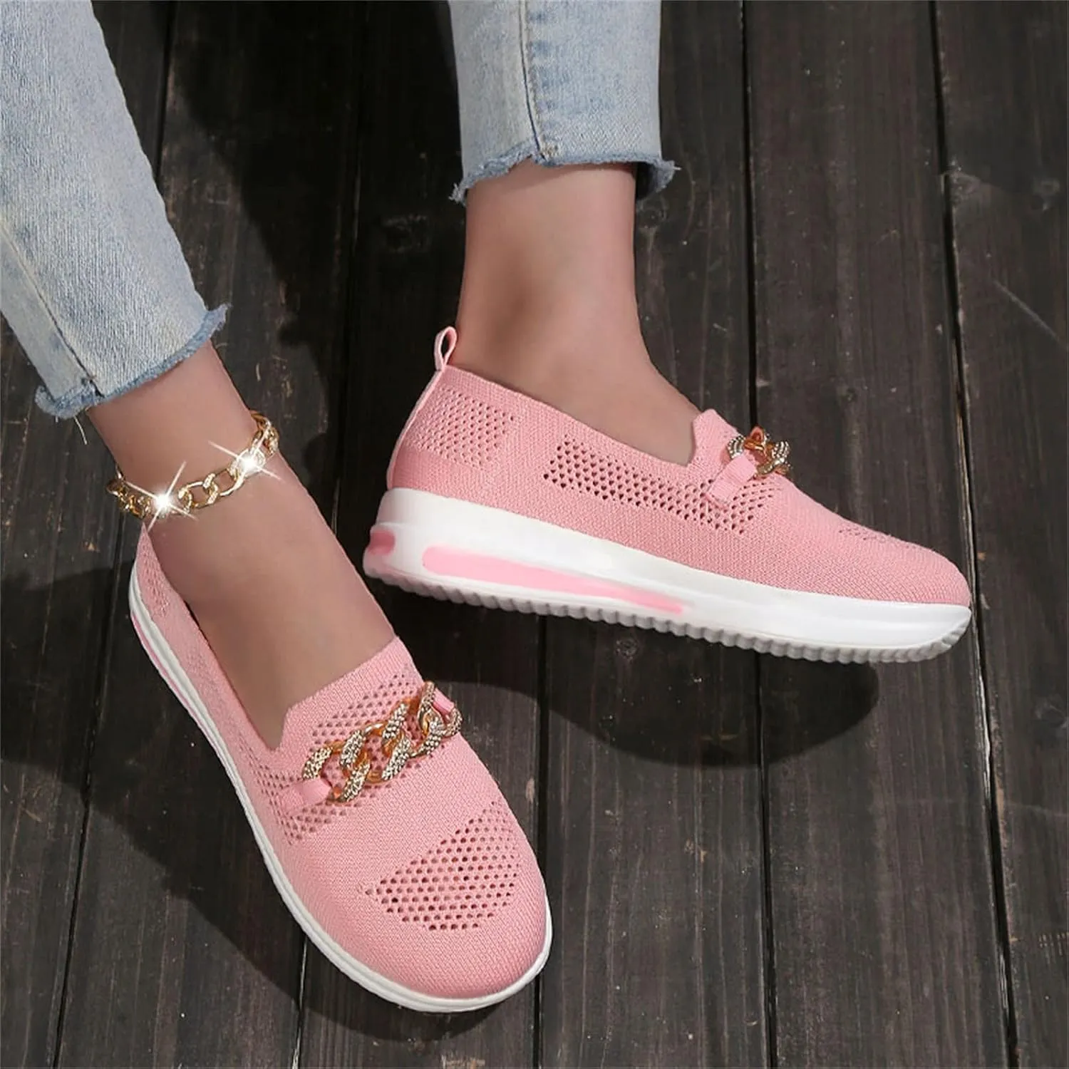 Women Comfort Trainers Indoor Outdoor Sneakers Ladies Mules Slippers Breathable Flat Heel Soft Sole Casual Shoes
