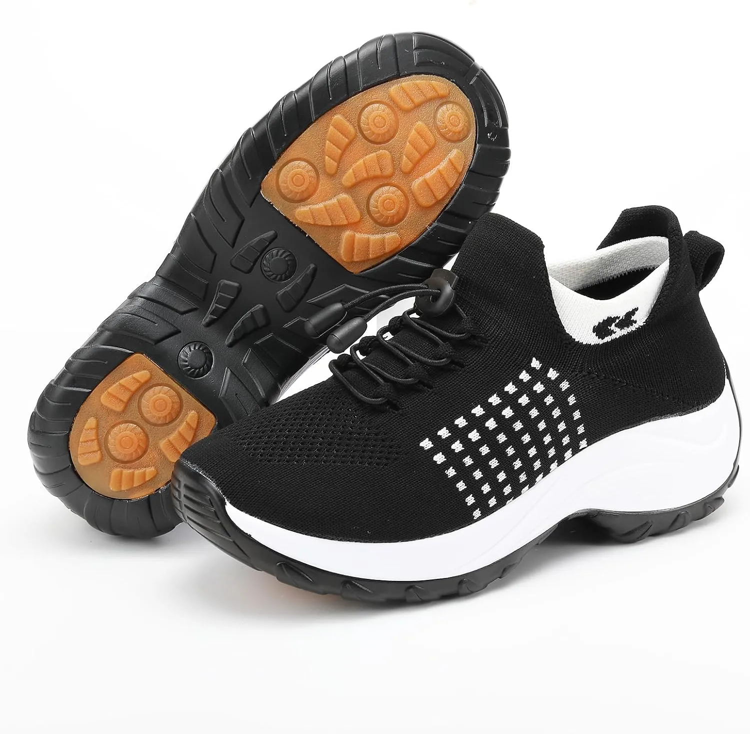 Women Dressy Comfortable Comfort Wear Shoes Orthopedic Sneakers Breathable Comfy Cloud Breathe Mesh Sock Fashion Sneakers Slip on Sneaker Ladies Athletic Shoe Orthowear Shoes Thick Bottom