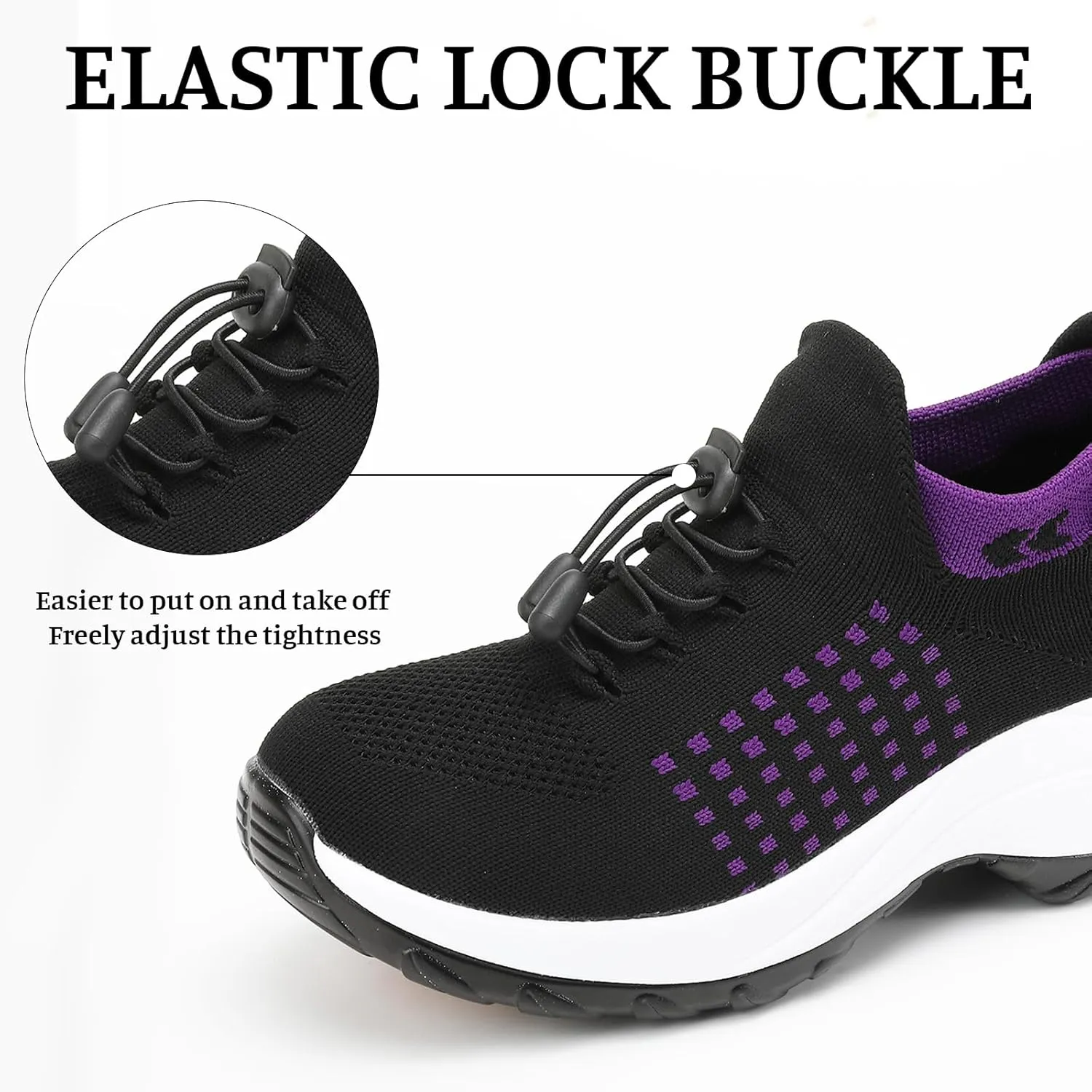 Women Dressy Comfortable Comfort Wear Shoes Orthopedic Sneakers Breathable Comfy Cloud Breathe Mesh Sock Fashion Sneakers Slip on Sneaker Ladies Athletic Shoe Orthowear Shoes Thick Bottom