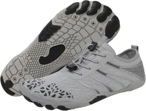 Women Hike Barefoot Shoes Men Breathable & Non-Slip Footwear Barefoot Shoes with Wide Toe Box, Quick Dry Athletic Beach Swim Surf Hiking Trail Running Shoe