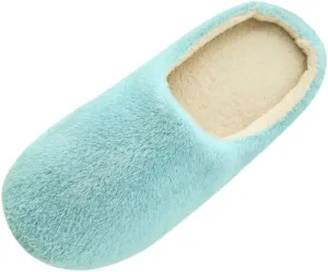 Women's Fuzzy Slip-On Slippers Warm Cozy Soft Memory Foam House Bedroom Indoor House Home Winter Shoes