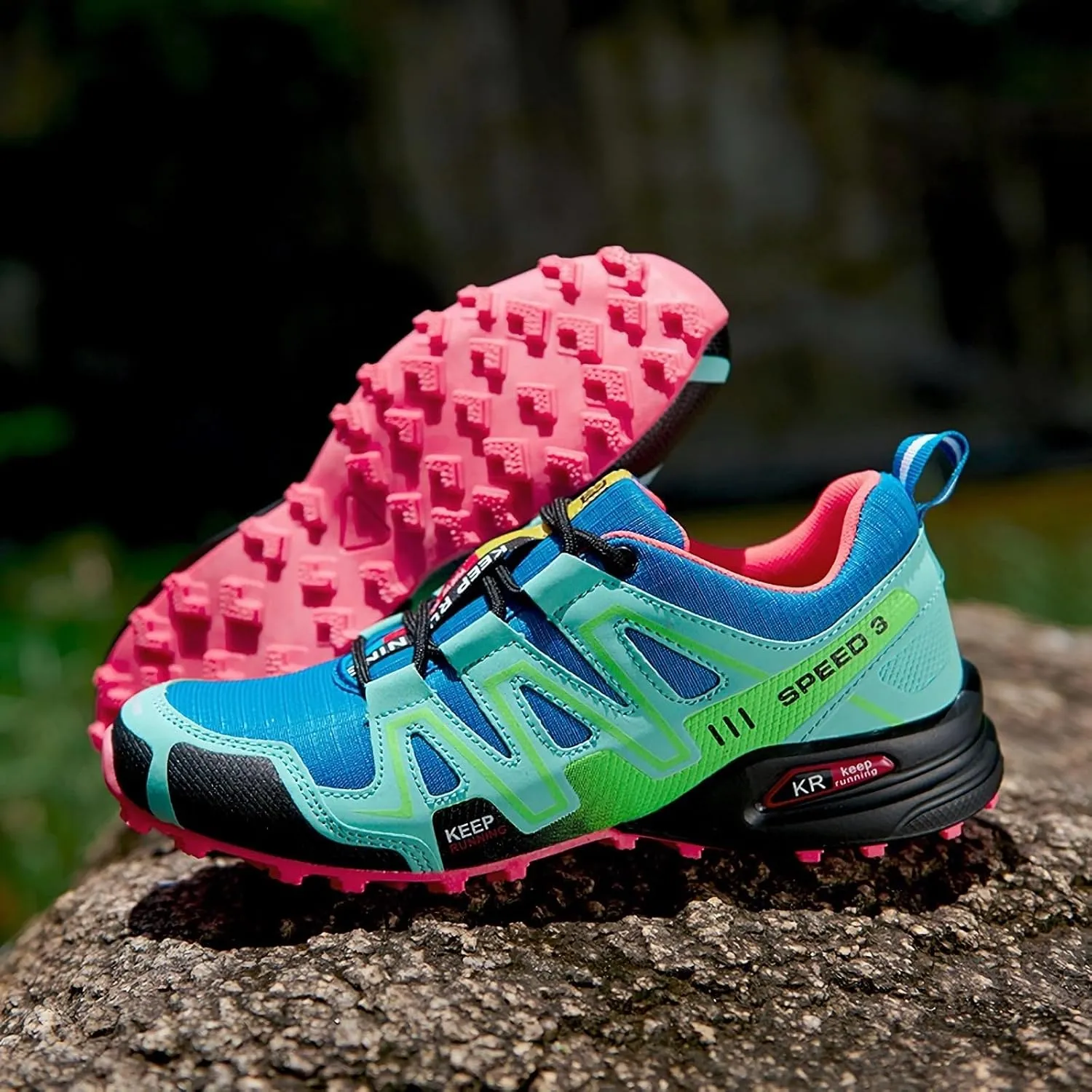 Women's Hiking Shoes Water Resistant Hiking Sneakers Trekking Shoes Trail Walking Running Camping Shoes Non-Slip Breathable Comfortable Lightweight