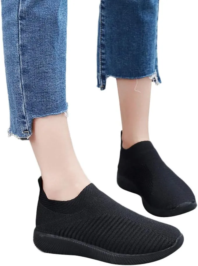 Womens Non Slip Work Shoes Slip On Water Resistant Walking Shoes Women Wide Width Men's Casual Dress Shoes Fashion Sneakers Brown Tennis Shoe Loafers Casual Slip On
