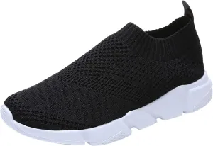 Womens Running Shoes Lightweight Black Flats Shoes Women Dressy Orthopedic Women Shoes Sneakers Black Womens Black Sneakers Size 9.5 Wide Zapatos De Trabajo Con Arco Ortopedicos para Mujer