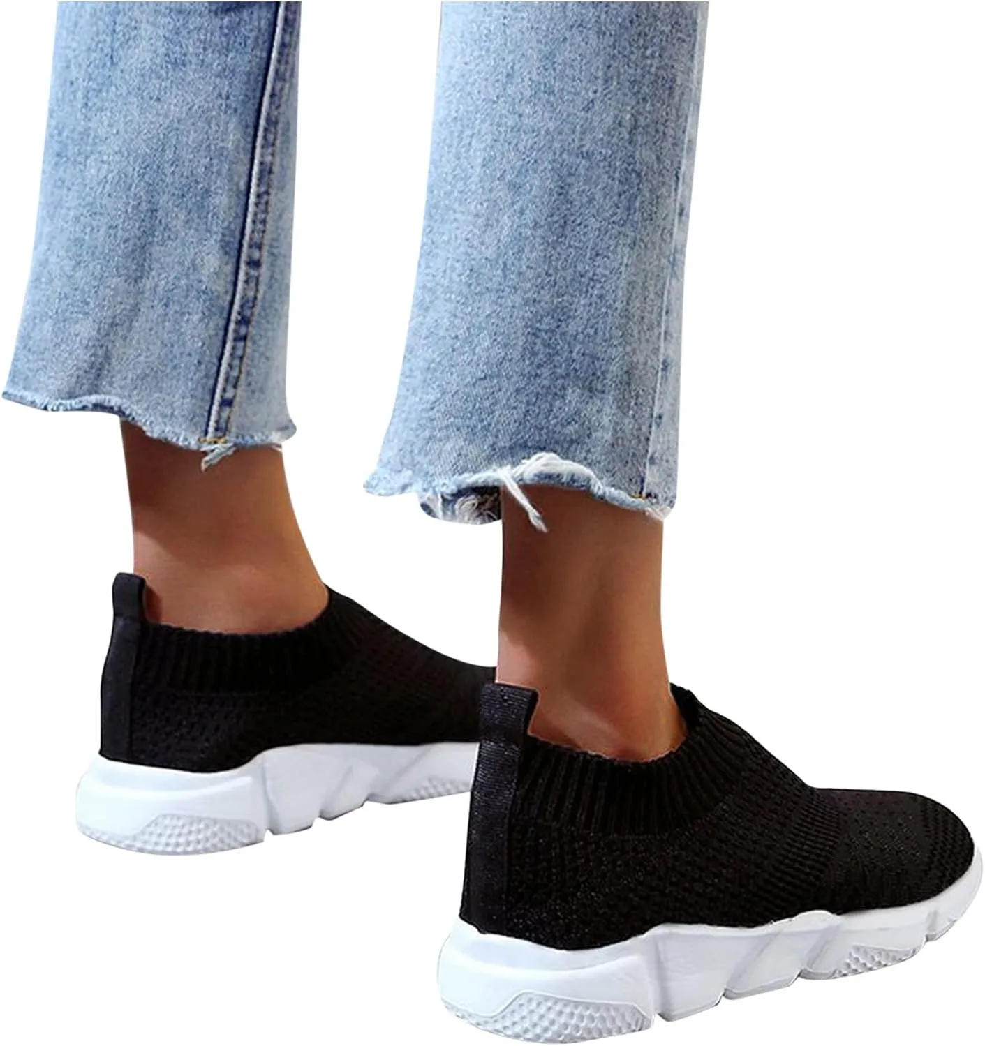 Womens Running Shoes Lightweight Black Flats Shoes Women Dressy Orthopedic Women Shoes Sneakers Black Womens Black Sneakers Size 9.5 Wide Zapatos De Trabajo Con Arco Ortopedicos para Mujer