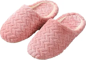 Women's Slippers Warm Fuzzy House Slippers Fall Cozy Plush Bedroom Shoes Soft Flat Comfy Indoor Slippers