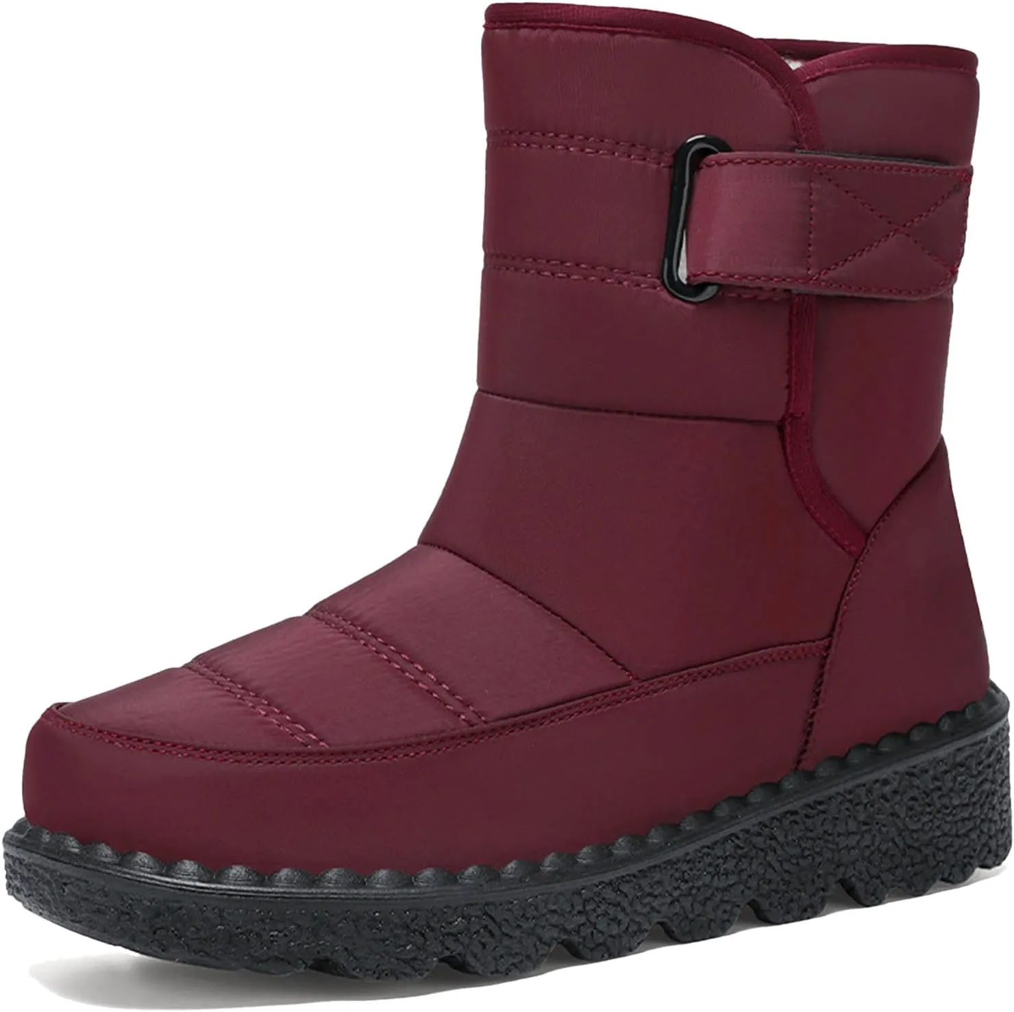 Women's Winter Boots Warm Faux Lined Ladies Snow Boots Fashion Mid Leather Boots Water Proof Hiking Boots Woman