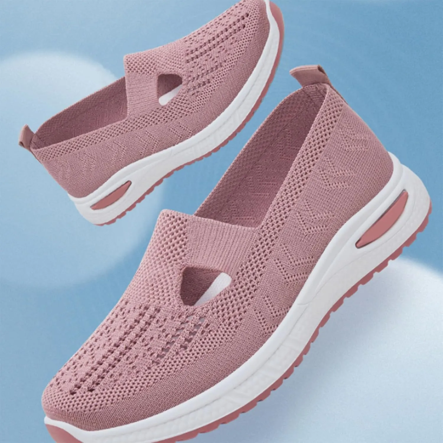Women's Woven Orthopedic Breathable Soft Walking Tennis Shoes Womens Wide Feet Casual Work Shoes Walking Sneakers Slip On Tennis Shoe Trainers Shoe