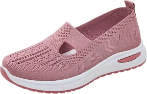 Women's Woven Orthopedic Breathable Soft Walking Tennis Shoes Womens Wide Feet Casual Work Shoes Walking Sneakers Slip On Tennis Shoe Trainers Shoe
